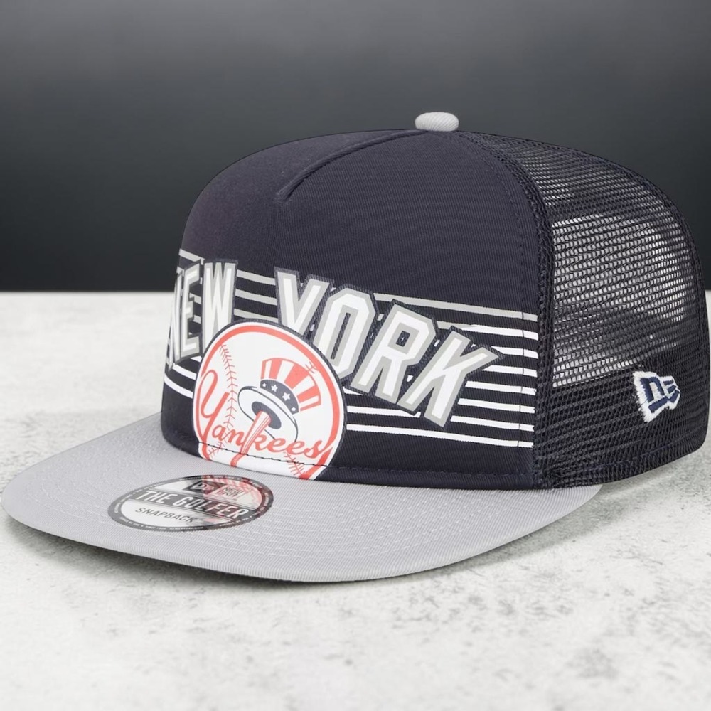 New York Yankees Speed Golfer Trucker Hat New Era Navy Blue Adjustable Snapback